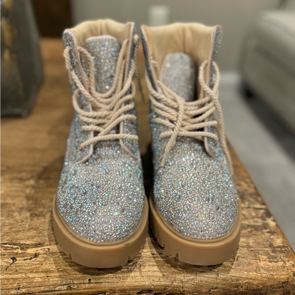 Betsy Johnson Sparkle Boots - Picture 2 of 3